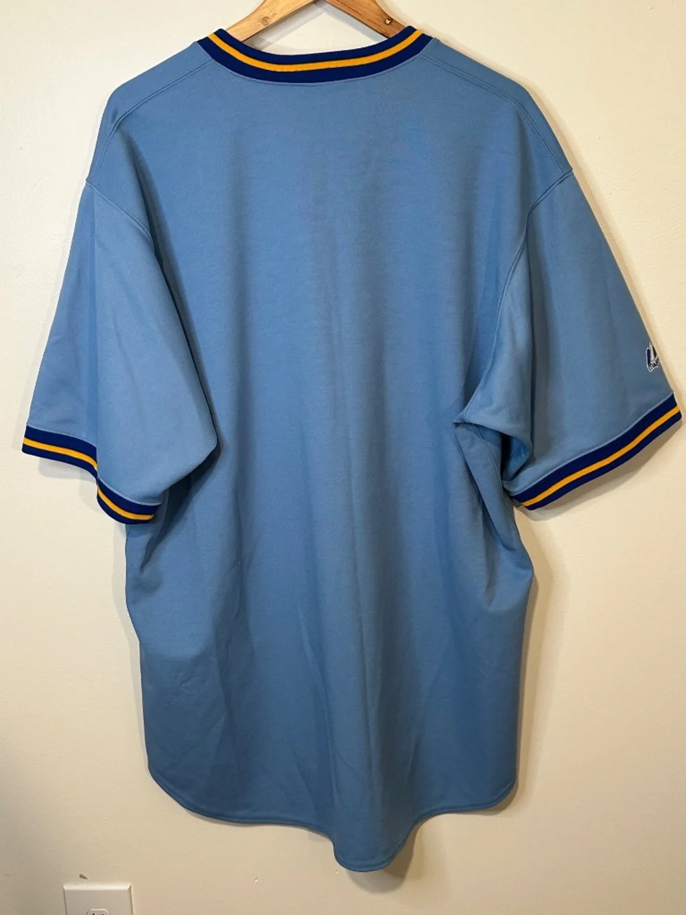 Vintage Majestic Milwaukee Brewers Cooperstown Collection Jersey Blue XXL